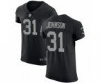 Oakland Raiders #31 Isaiah Johnson Black Team Color Vapor Untouchable Elite Player Football Jersey