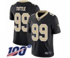New Orleans Saints #99 Shy Tuttle Black Team Color Vapor Untouchable Limited Player 100th Season Football Jersey