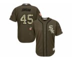 Chicago White Sox #45 Michael Jordan Green Salute to Service Stitched Baseball Jersey[Jordan]
