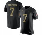 New Orleans Saints #7 Morten Andersen Black Camo Salute to Service T-Shirt