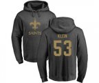 New Orleans Saints #53 A.J. Klein Ash One Color Pullover Hoodie