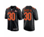 Cincinnati Bengals #30 Jessie Bates III 2022 Black Super Bowl LVI Game Stitched Jersey