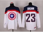NHL Olympic Team USA #23 Dustin Brown white Captain America Fashion Stitched Jerseys