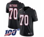 Atlanta Falcons #70 Jake Matthews Black Alternate Vapor Untouchable Limited Player 100th Season Football Jersey