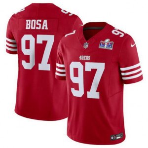 San Francisco 49ers 97 Nick Bosa Red 2023 F U S E Vapor Untouchable Limited Stitched Football 2024 Super Bowl LVIII Jersey
