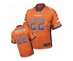 Denver Broncos #22 C.J. Anderson Orange Drift Fashion NFL Jersey