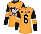 Adidas Pittsburgh Penguins #6 Jamie Oleksiak Authentic Gold Alternate NHL Jersey