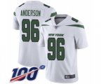 New York Jets #96 Henry Anderson White Vapor Untouchable Limited Player 100th Season Football Jersey