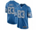 Detroit Lions #83 Jesse James Game Blue Team Color Football Jersey