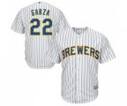 Milwaukee Brewers #22 Matt Garza Replica White Alternate Cool Base Baseball Jersey
