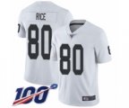 Oakland Raiders #80 Jerry Rice White Vapor Untouchable Limited Player 100th Season Football Jersey