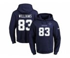 Dallas Cowboys #83 Terrance Williams Navy Blue Name & Number Pullover NFL Hoodie