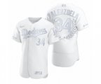 Fernando Valenzuela Los Angeles Dodgers White Awards Collection NL Cy Young Jersey