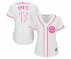 Women's Chicago Cubs #17 Mark Grace Authentic White Fashion Baseball Jersey