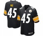 Pittsburgh Steelers #45 Roosevelt Nix Game Black Team Color Football Jersey