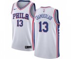 Philadelphia 76ers #13 Wilt Chamberlain Swingman White Home NBA Jersey - Association Edition
