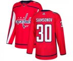 Washington Capitals #30 Ilya Samsonov Premier Red Home NHL Jersey