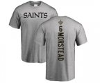 New Orleans Saints #6 Thomas Morstead Ash Backer T-Shirt