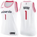 Women's Washington Wizards #1 Austin Rivers Swingman White Pink Fashion NBA Jersey