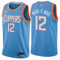 Los Angeles Clippers #12 Luc Mbah a Moute Swingman Blue NBA Jersey - City Edition