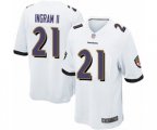Baltimore Ravens #21 Mark Ingram II Game White Football Jersey