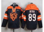 Chicago Bears #89 Mike Ditka Navy Blue Player Pullover Hoodie