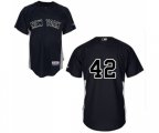 New York Yankees #42 Mariano Rivera Authentic Black Baseball Jersey