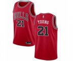 Chicago Bulls #21 Thaddeus Young Swingman Red Basketball Jersey - Icon Edition