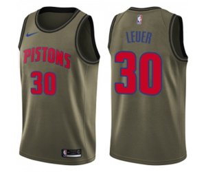 Detroit Pistons #30 Jon Leuer Swingman Green Salute to Service NBA Jersey