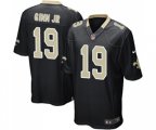 New Orleans Saints #19 Ted Ginn Jr Game Black Team Color Football Jersey