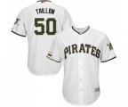 Pittsburgh Pirates #50 Jameson Taillon Replica White Alternate Cool Base Baseball Jersey