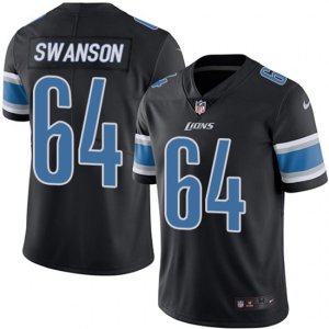 Detroit Lions #64 Travis Swanson Limited Black Rush Vapor Untouchable NFL Jersey
