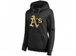 Women Oakland Athletics Gold Collection Pullover Hoodie Black