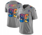 Cleveland Browns #95 Myles Garrett Multi-Color 2020 NFL Crucial Catch NFL Jersey Greyheather