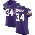Minnesota Vikings #34 Andrew Sendejo Purple Team Color Vapor Untouchable Elite Player NFL Jersey