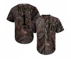 Tampa Bay Rays #1 Willy Adames Authentic Camo Realtree Collection Flex Base Baseball Jersey