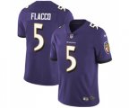 Baltimore Ravens #5 Joe Flacco Purple Team Color Vapor Untouchable Limited Player Football Jersey