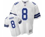 Dallas Cowboys #8 Troy Aikman Authentic White Legend Throwback Football Jersey
