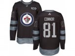 Winnipeg Jets #81 Kyle Connor Black 1917-2017 100th Anniversary Stitched NHL Jersey