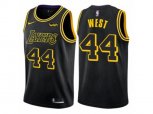 Los Angeles Lakers #44 Jerry West Authentic Black City Edition NBA Jersey