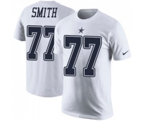 Dallas Cowboys #77 Tyron Smith White Rush Pride Name & Number T-Shirt