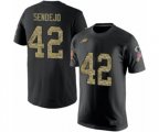 Philadelphia Eagles #42 Andrew Sendejo Black Camo Salute to Service T-Shirt