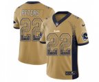 Los Angeles Rams #22 Marcus Peters Limited Gold Rush Drift Fashion Football Jersey