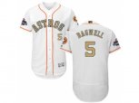 Houston Astros #5 Jeff Bagwell White FlexBase Authentic 2018 Gold Program Stitched Baseball Jersey