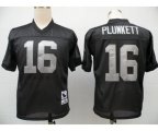 Oakland Raiders #16 Jim Plunkett Black Throwback Jersey
