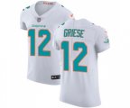 Miami Dolphins #12 Bob Griese Elite White Football Jersey
