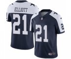 Dallas Cowboys #21 Ezekiel Elliott Navy Blue Throwback Alternate Vapor Untouchable Limited Player Football Jersey