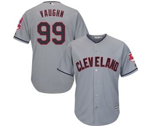 Cleveland Indians #99 Ricky Vaughn Replica Grey Road Cool Base Baseball Jersey