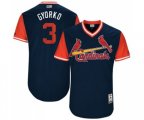 St. Louis Cardinals #3 Jedd Gyorko Gyorko Authentic Navy Blue 2017 Players Weekend Baseball Jersey