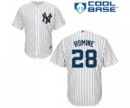 New York Yankees #28 Austin Romine Replica White Home MLB Jersey